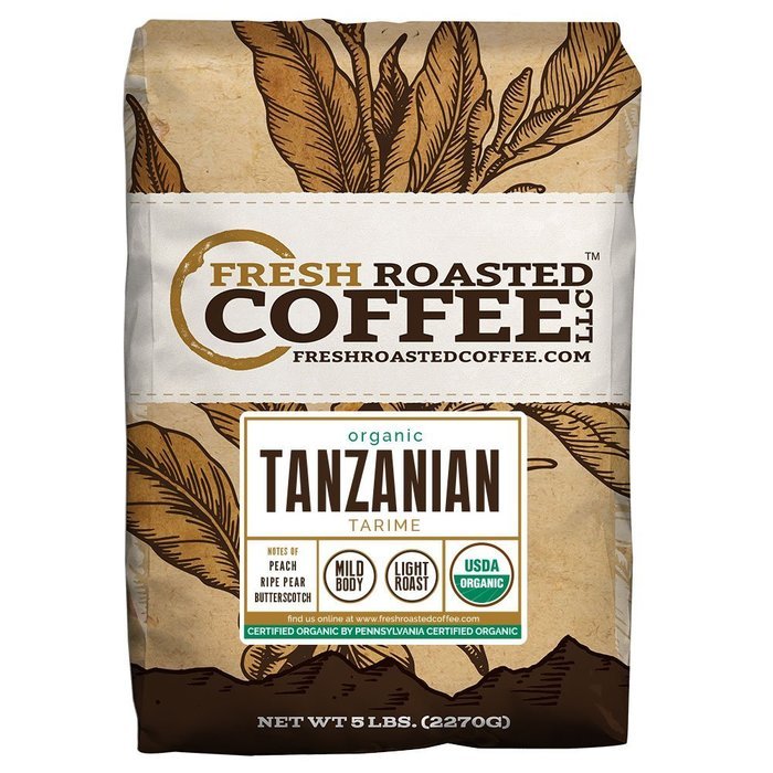 Tanzanian Tarime Organic Coffee, Whole Bean, Fresh Roasted Coffee LLC (5 lb.) N2