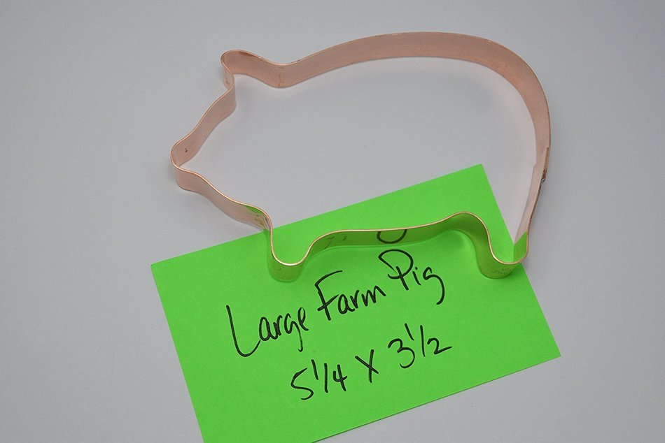 Large Farm Pig / Hog Cookie Cutter N4