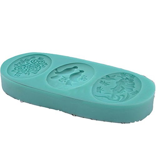 "Silicone Roses Love Bird Angel Girl Mold For Chocolate Cake" shopping