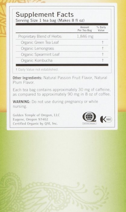 Yogi Tea Green Tea Kombucha, Herbal Supplement, Tea Bags, 16 ct, 2 pk N2