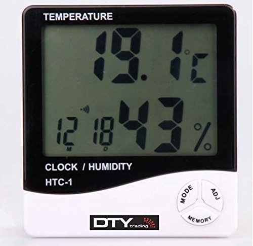 NEEWER&reg; LCD Digital Temperature Humidity Meter Hygrometer Clock