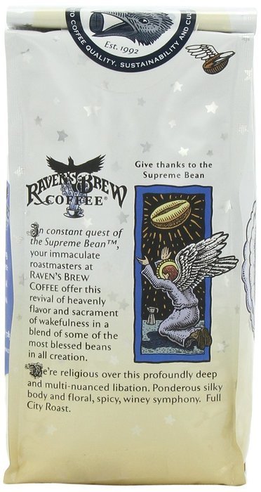 Raven's Brew Whole Bean Resurrection Blend,Full City Roast 12-Ounce Bags (Pack of 2)