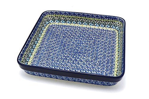 Polish Pottery Baker - Shallow Square - Large - Tranquility