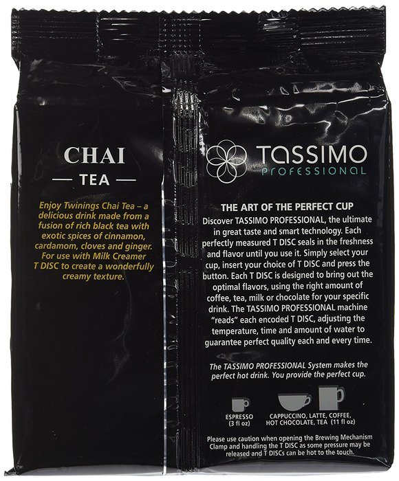 Tassimo T Disc, Chai Tea, 3.38 Ounce