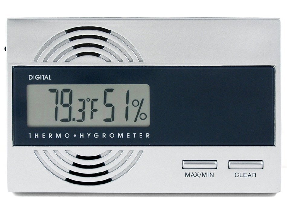 SILVER STAR DIGITAL HYGROMETER with Temp 4 Cigar Humidor