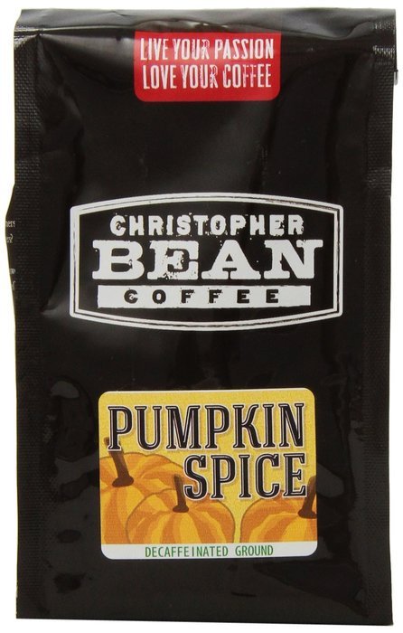 Christopher Bean Coffee Flavored Decaffeinated Ground Coffee, Pumpkin Spice, 12 Ounce N3