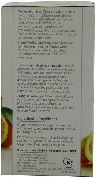 Rishi Tea Summer Lemon, 1.4 oz Boxes N4