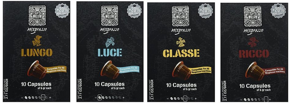 Mixpresso Coffee Nespresso Pods (Compatible) Jumbo Variety Pack (80) N5