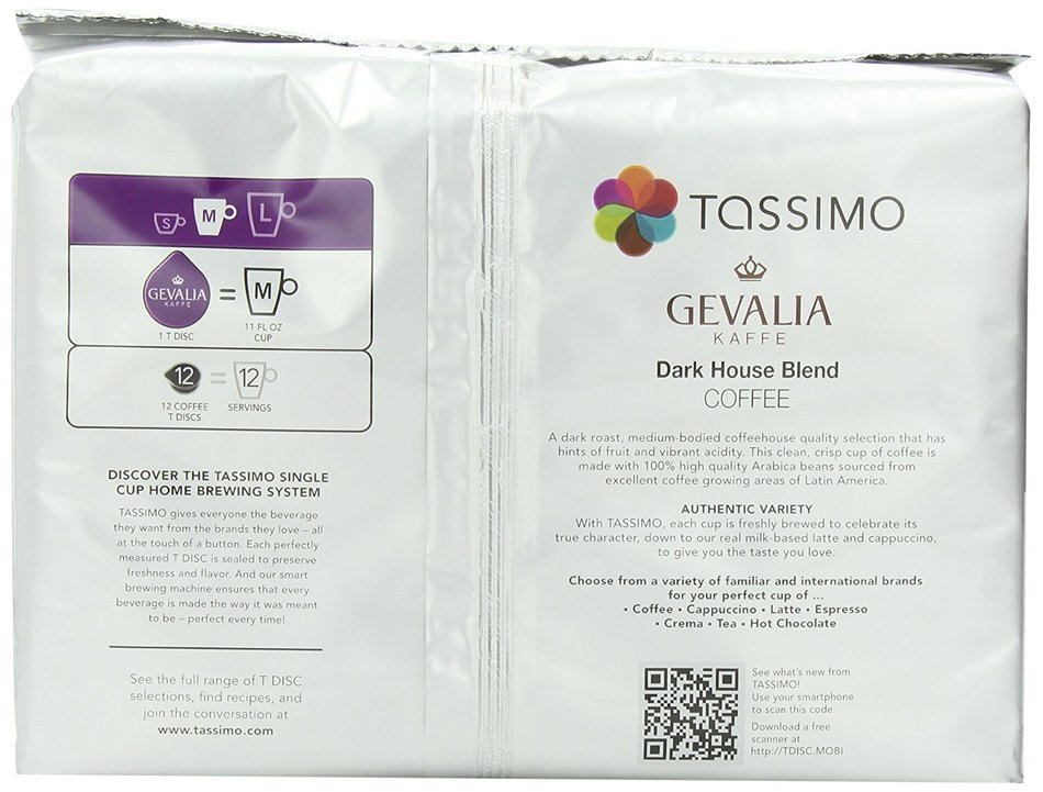 Gevalia Dark House Blend, 12-Count T-Discs for Tassimo Coffeemakers(Pack of 2) N2