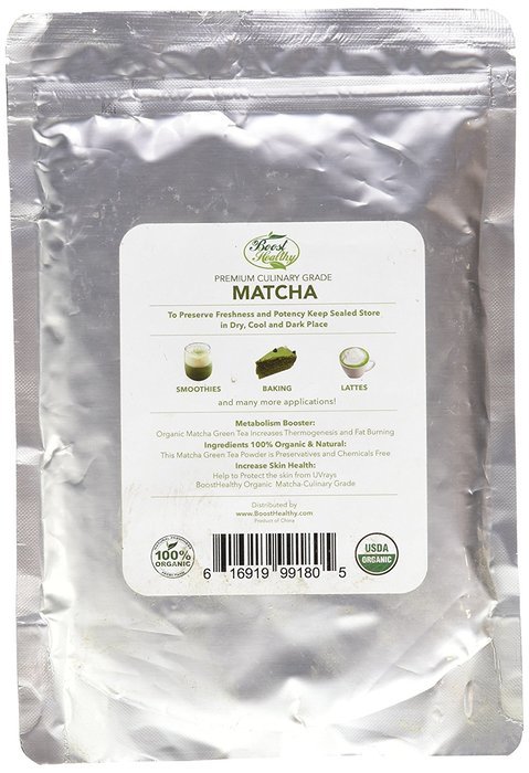 Boost Healthy Matcha Green Tea Powder, Organic Metabolism Booster, Improve Skin Health, Premium Culinary Grade...