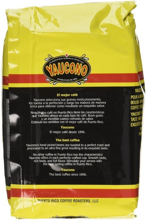 Two 14 Oz. Coffee Bags Package Puerto Rican Coffee / Cafe Yaucono De Puerto Rico 2 Bolsas 14 Oz.