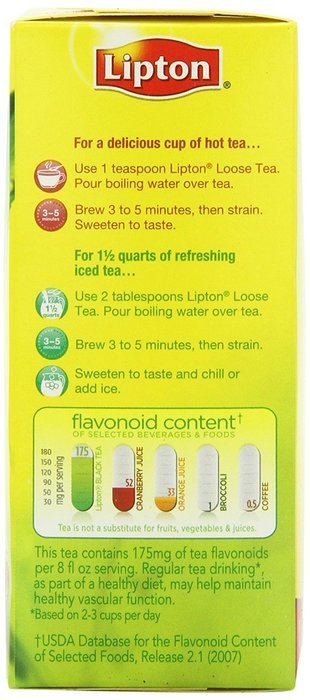Lipton Black Tea, Loose, 1/2 pound Boxes (Pack of 6)