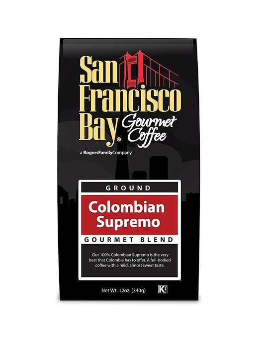 San Francisco Bay Coffee Ground, Colombian Supremo, 12 Ounce