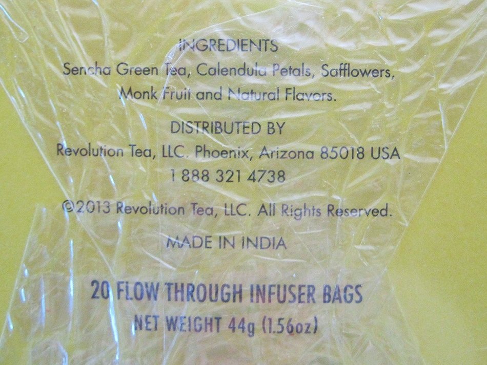 Revolution - Peach Mango Green Tea - 16 Bag (1 Pack) N4