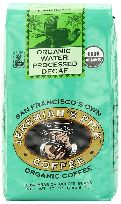 Jeremiah's Pick Coffee Organic Water Processed Decaf, Raisin & Chocolate Round and Robust Whole Bean Coffee,... N4