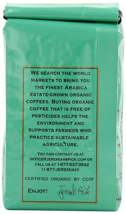 Jeremiah's Pick Coffee Organic Water Processed Decaf, Raisin & Chocolate Round and Robust Whole Bean Coffee,... N5