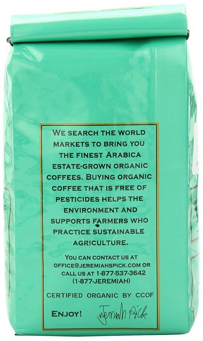 Jeremiah's Pick Coffee Organic Water Processed Decaf, Raisin & Chocolate Round and Robust Whole Bean Coffee,... N6