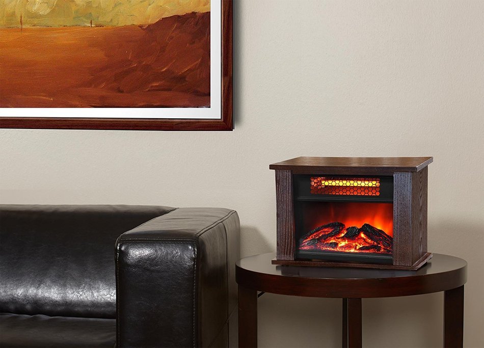 LifeSmart LifePro 750W Infrared Mini Fireplace Heater N4
