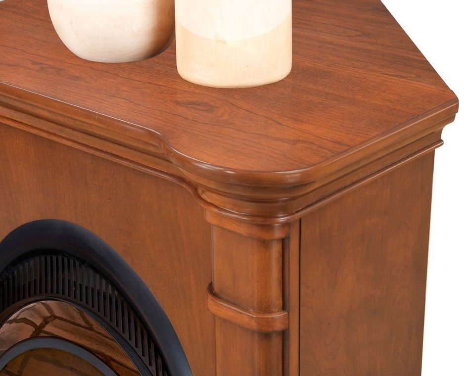 Duluth Forge Dual Fuel Vent Free Fireplace With Mantel - 15,000 BTU, T-Stat, Apple Spice Finish