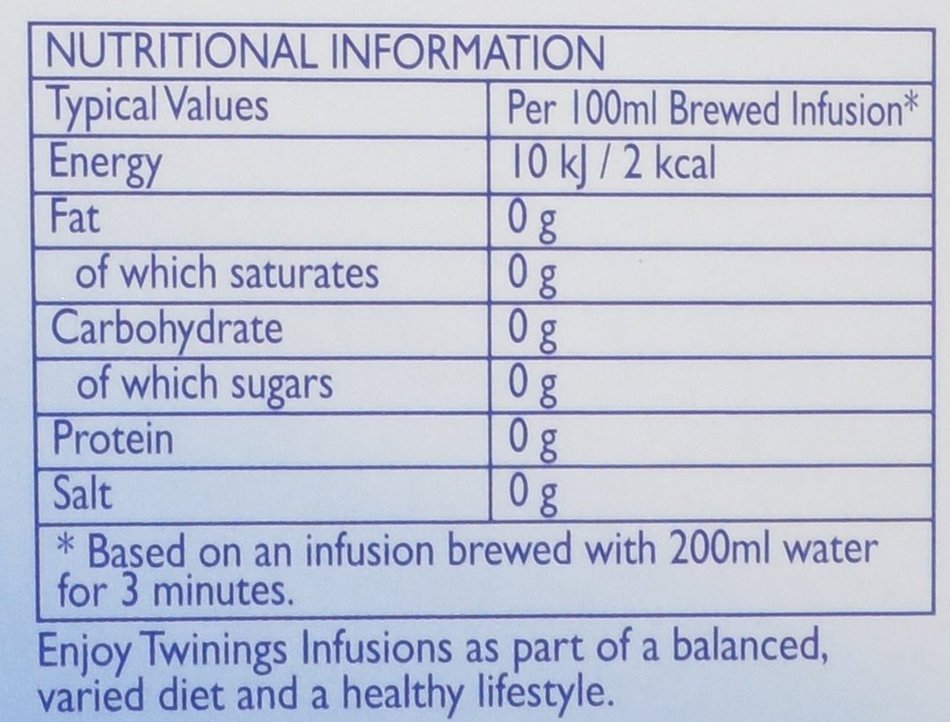 Twinings Pure Camomile Herbal Tea, 20 Tea Bags box N2