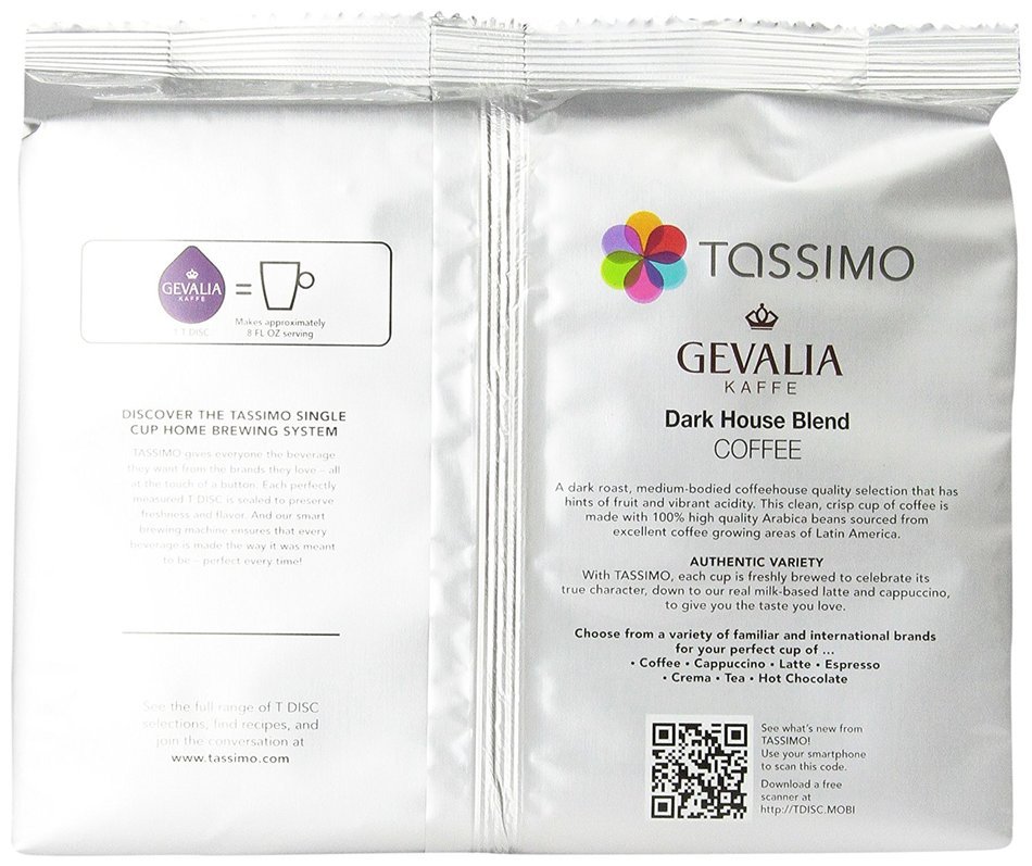 Gevalia Dark House Blend, 12-Count T-Discs for Tassimo Coffeemakers(Pack of 2) N5