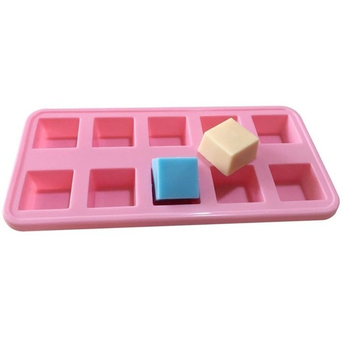 Allforhome(TM) 10 Squares Silicone Chocolate Mold Handmade Sample Soap Molds Dessert Biscuit Candy Molds Ice Cube... N2