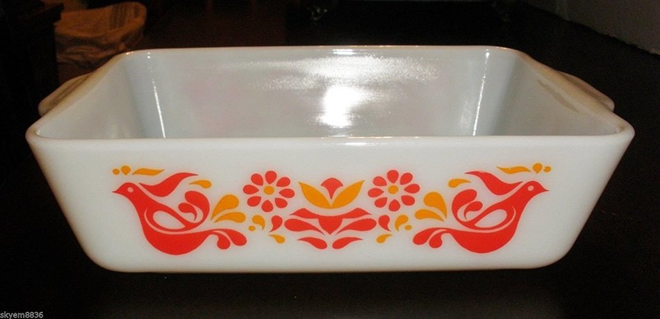 Vintage Pyrex "Friendship" (1.5 qt) Refrigerator Casserole Baking Dish (#503)