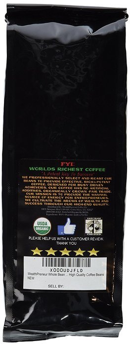 WealthPreneur Coffee Co. Organic Coffee. Whole Bean Organic Coffee. The World's Richest Coffee. Fair Trade. USDA...