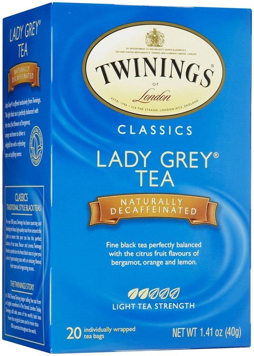 Twinings Lady Grey Decaf Tea, Tea Bags, 20 ct N2