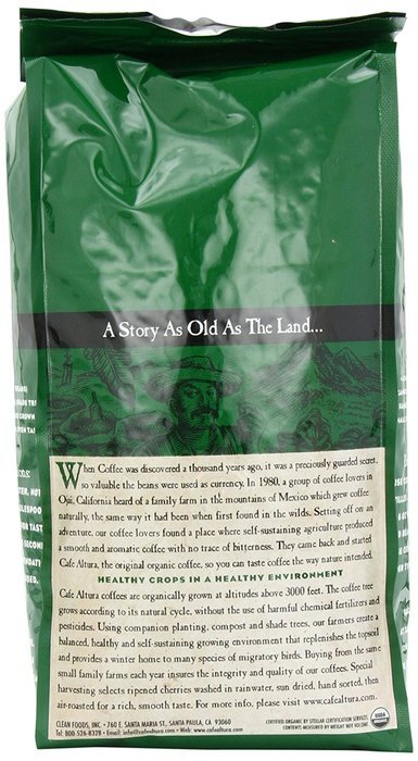Cafe Altura Whole Bean Organic Coffee, Sumatran Dark Roast, 2 Pound N14