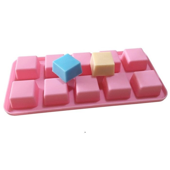 Allforhome tm 10 squares silicone chocolate mold handmade sample soap