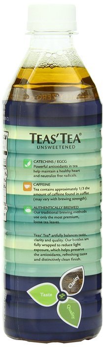 Teas' Tea Unsweetened Jasmine Green Tea, 16.9 Ounce (Pack of 12) N39