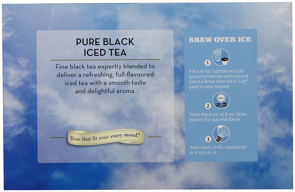 Twinings of London K-Cup Portion Pack for Keurig K-Cup Brewers Iced Tea, Pure Black, 12 Count (Pack of 6) N3