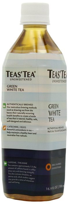 Teas' Tea Unsweetened Jasmine Green Tea, 16.9 Ounce (Pack of 12) N58