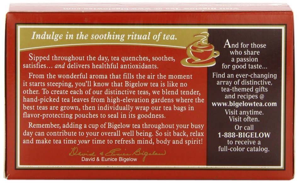 Bigelow Cinnamon Stick Tea, 20-Count Boxes (Pack of 6) N2