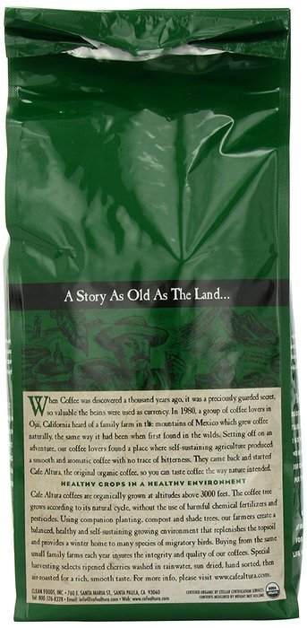 Cafe Altura Whole Bean Organic Coffee, Sumatran Dark Roast, 2 Pound N20