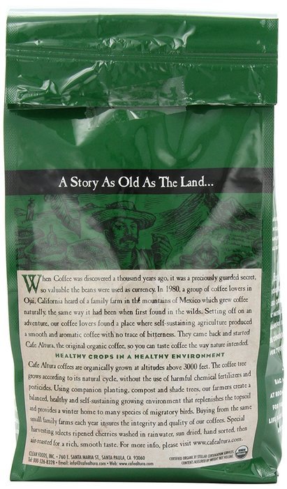 Cafe Altura Whole Bean Organic Coffee, Sumatran Dark Roast, 2 Pound N24