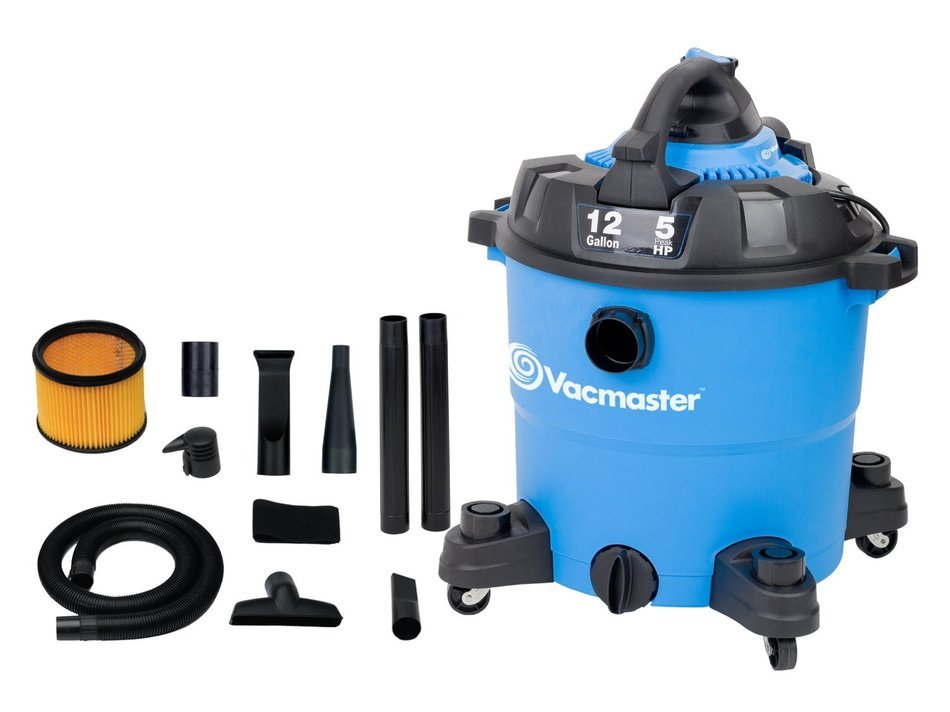 Vacmaster 12 Gallon, 5 Peak HP, Wet/Dry Vacuum with Detachable Blower, VBV1210 N4