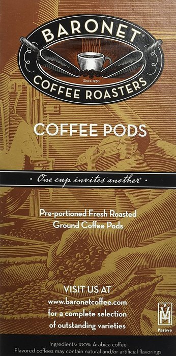 Baronet Coffee Butter Pecan Coffee Pods, 54 Count