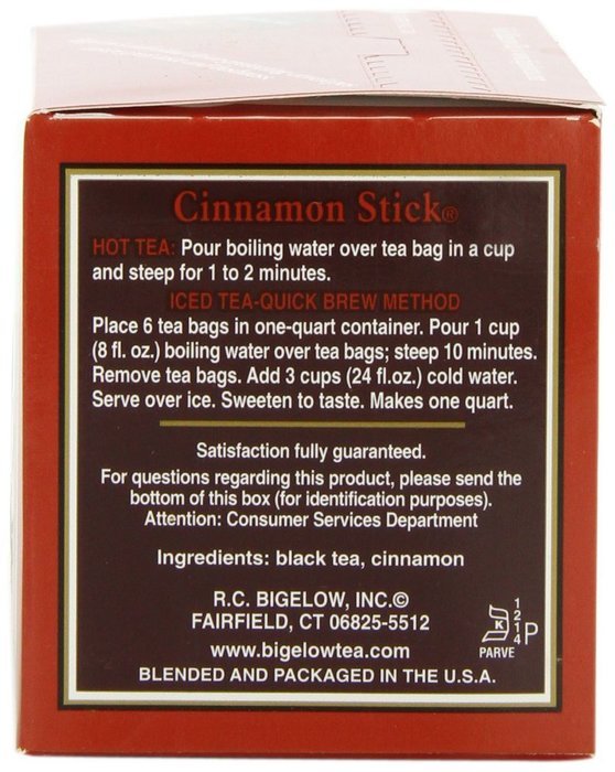 Bigelow Cinnamon Stick Tea, 20-Count Boxes (Pack of 6) N3