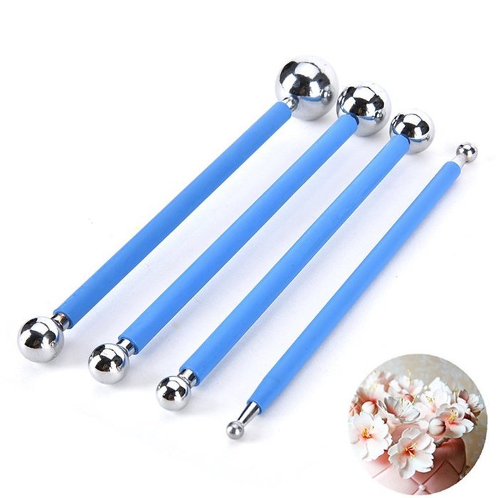 4 Pcs/Set Stainless Molding Ball Sticks Dessert Fondant Cake Decoration Supplies By Crqes N2