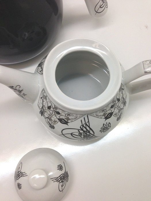 3 Pieces Tea Kettle Set-Family Size,Enamel,Stove Top,Second One N6