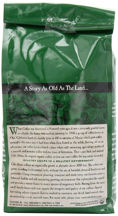 Cafe Altura Whole Bean Organic Coffee, Sumatran Dark Roast, 2 Pound N41