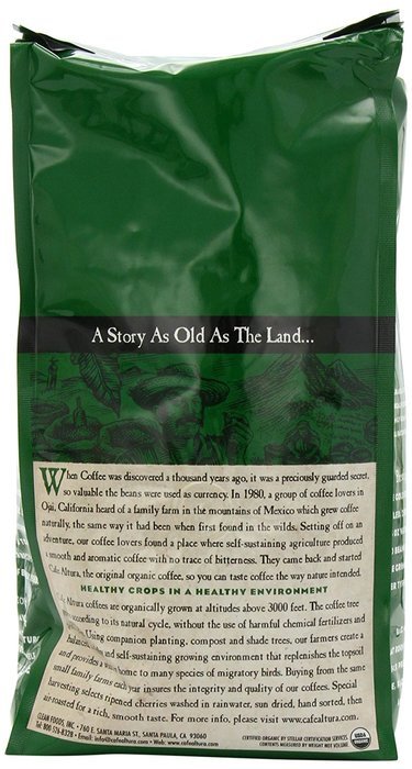 Cafe Altura Whole Bean Organic Coffee, Sumatran Dark Roast, 2 Pound N44
