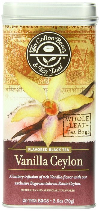 The Coffee Bean & Tea Leaf, Tea, Hand-Picked Vanilla Ceylon, 20 Count Tin N8