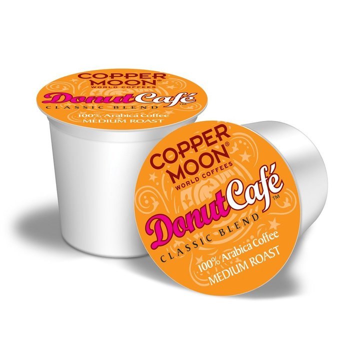 Copper Moon World Coffees, Donut Cafe' Classic Blend, Medium Roast, 40 Count For Keurig K-cup Brewers N3