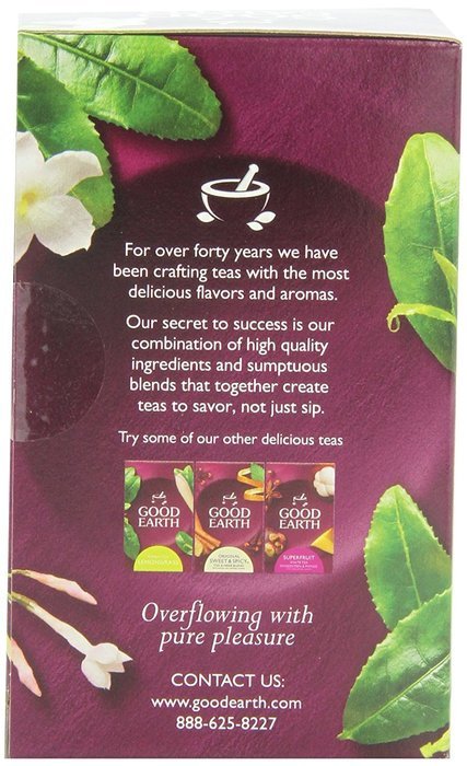 Good Earth Citrus Kiss Decaffeinated Green Tea, 18 Count Tea Bags (Pack of 6) N20
