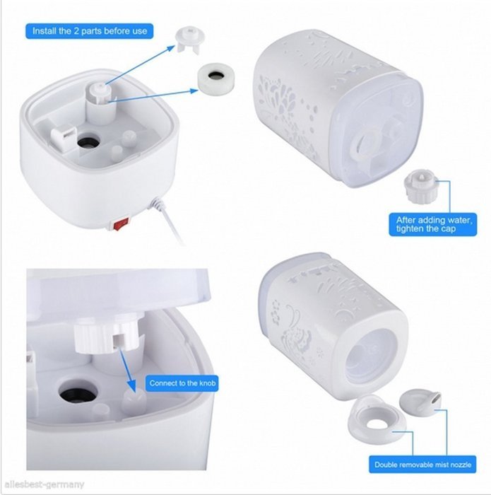 Elecshell Aroma Diffuser Ultrasonic Humidifier- 1.5L Ultrasonic Air Purifier Atomizer- colorful night light Aroma...