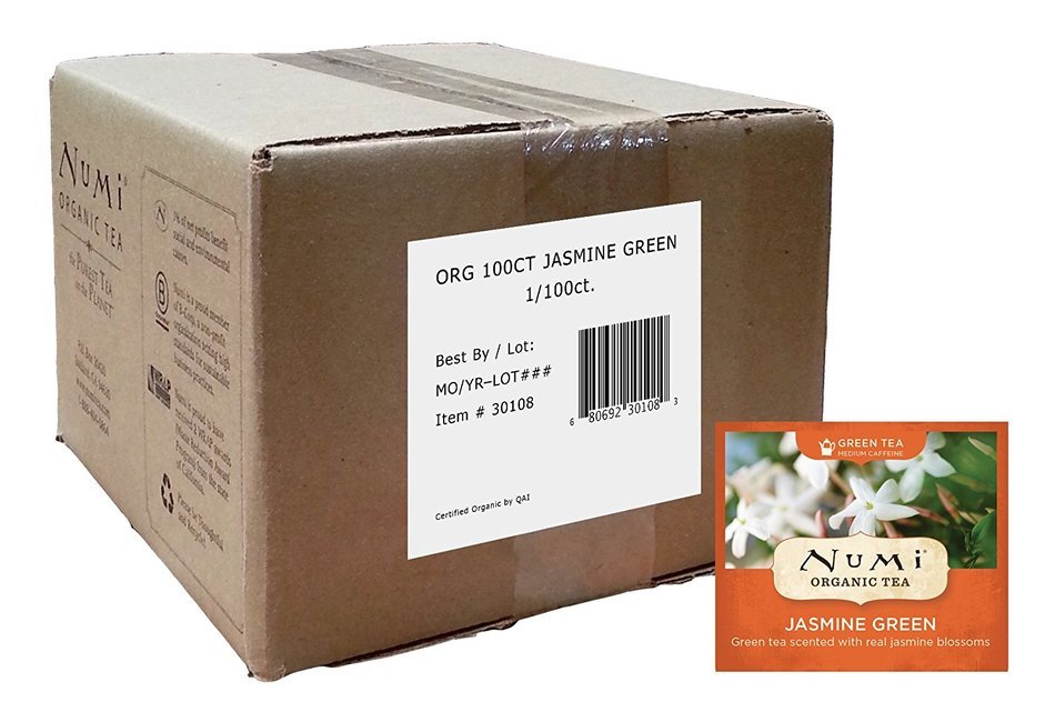 Numi Organic Tea Gunpowder Green, Full Leaf Green Tea, 100 Count non-GMO Bulk Tea Bag N15