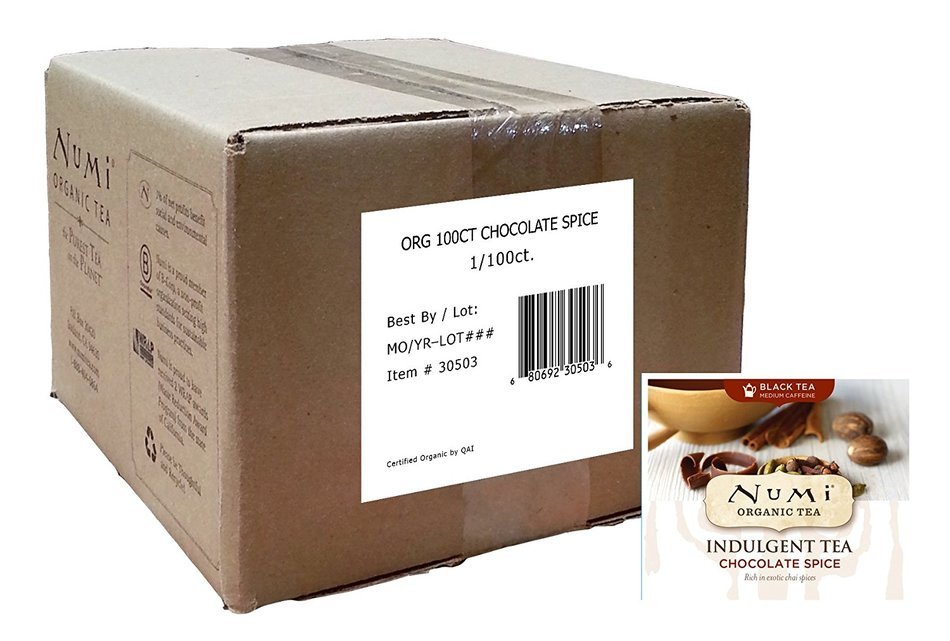 Numi Organic Tea Gunpowder Green, Full Leaf Green Tea, 100 Count non-GMO Bulk Tea Bag N18
